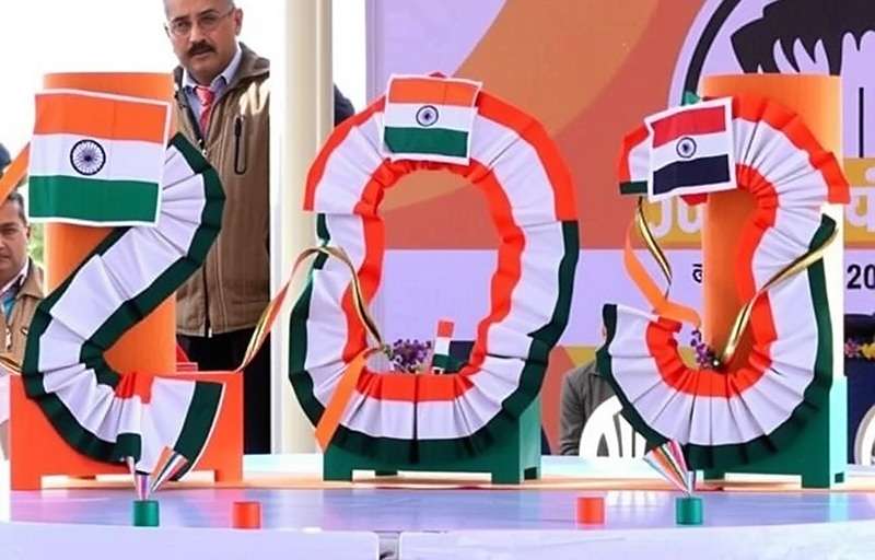 Boxing Bharat Republic Day event with tricolor decorations